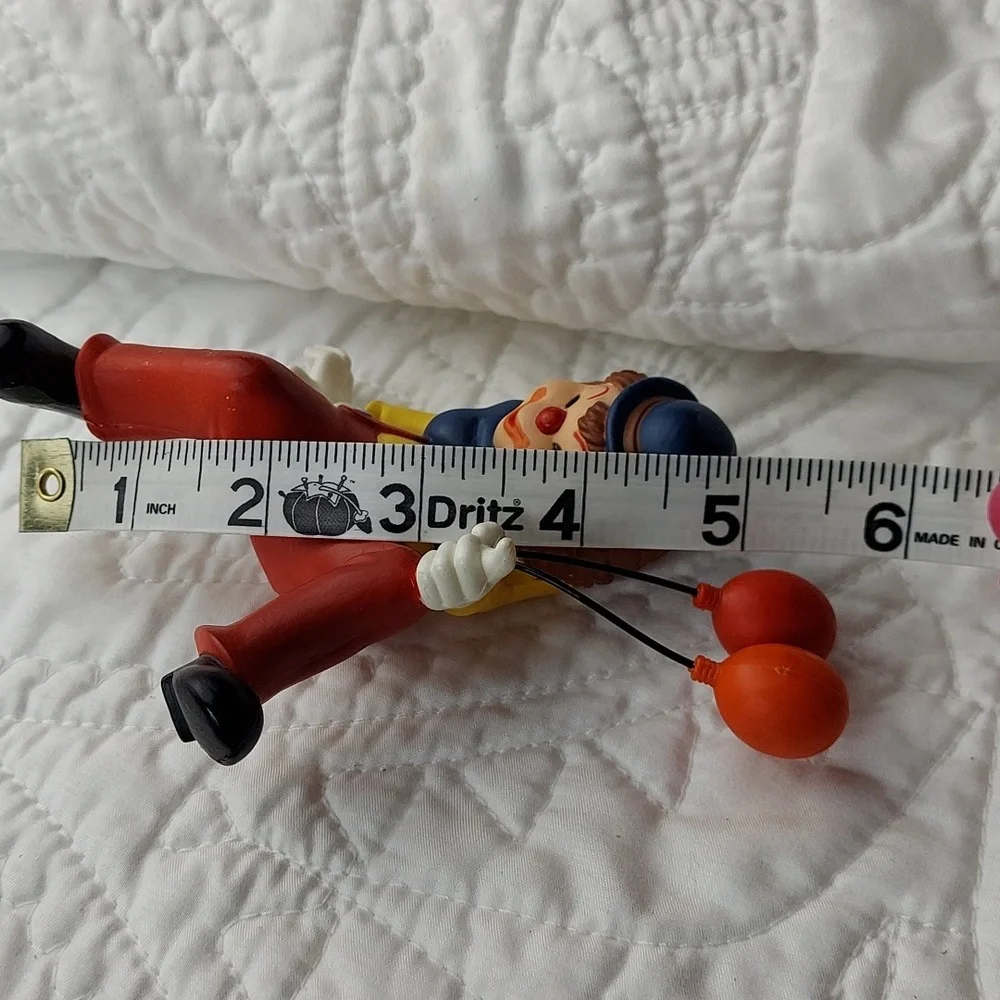 * Enesco Colorful Clown Figurine with Balloons, Shelf Sitter, Vintage